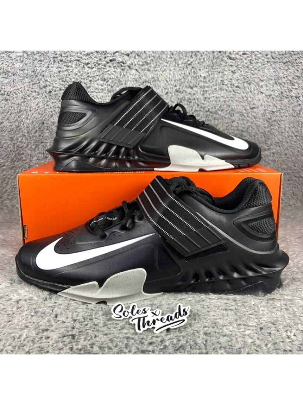 Nike Savaleos Weightlifting Shoes Size 12.5 Men Black Grey White CV5708-010